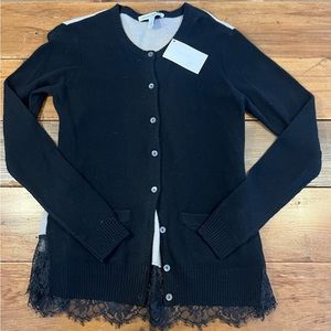 NWT Autumn Cashmere Flare Lace Cardigan Size M